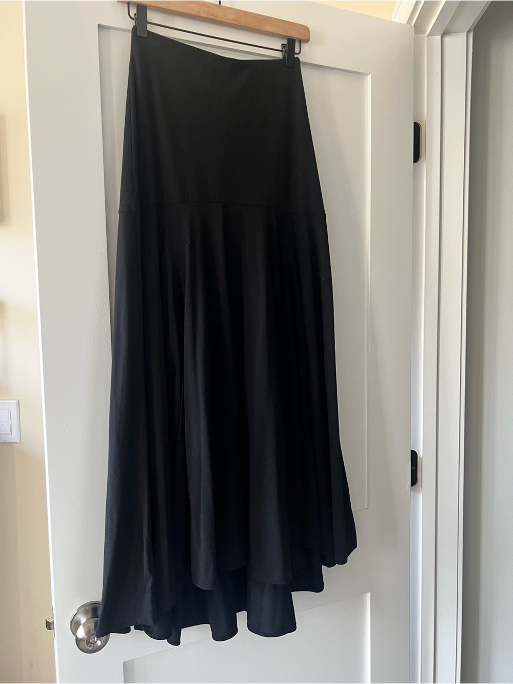 COS Black Double Split Flared Skirt